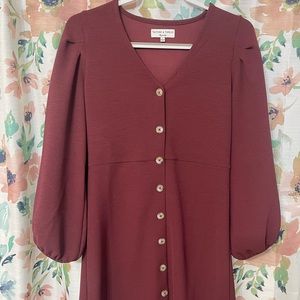 Madewell Texture & Thread Crepe Balloon-Sleeve Dress